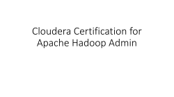 Cloudera Certification
