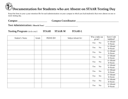 Documentation for Examinees Receiving Score Code *Other* (O)