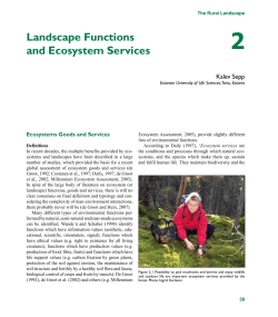 Landscape Functions and Ecosystem Services