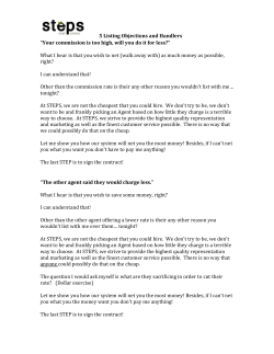 Listing Objections and Handlers