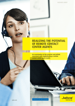 realizing the potential of remote contact center agents