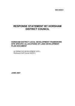 Rookwood Golf Course - Horsham District LDF