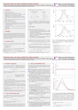 Quantum states and maps modeled by random matrices