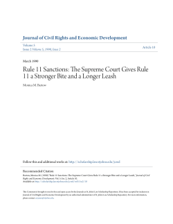Rule 11 Sanctions: The Supreme Court Gives Rule 11 a Stronger