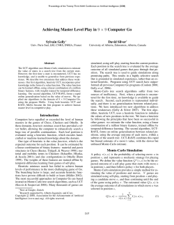Achieving Master Level Play in 9 x 9 Computer Go