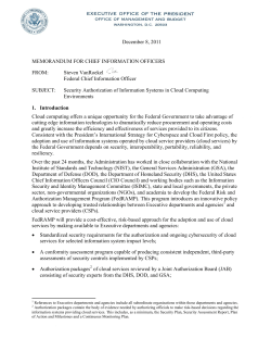 FedRAMP Policy Memo