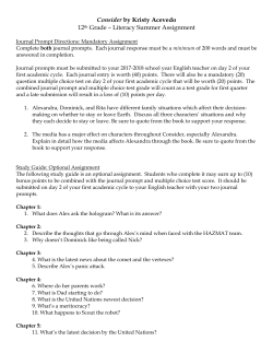 Consider by Kristy Acevedo 12th Grade &ndash; Literacy Summer