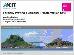 Formally Proving a Compiler Transformation Safe
