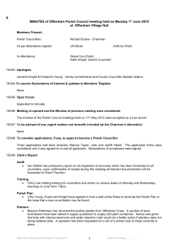 MINUTES of the Parish Council meeting held 2nd June 2008, 7
