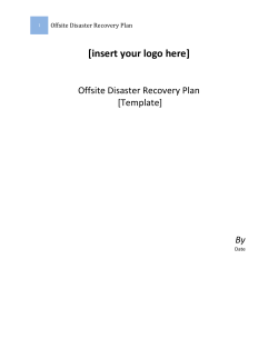 Offsite Disaster Recovery Plan