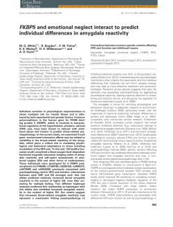 FKBP5 and emotional neglect interact to predict individual
