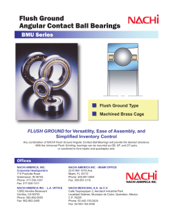 Flush Ground Angular Contact Ball Bearings
