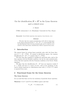 On the identification H = H in the Lions theorem and a related error