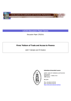 Damijan-Exports and finance-Licos