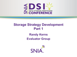 Storage Strategy Development Part 1