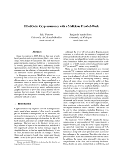 DDoSCoin: Cryptocurrency with a Malicious Proof-of-Work