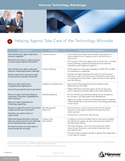 Helping Agents Take Care of the Technology Microsite