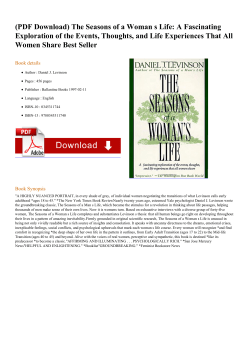 (PDF Download) The Seasons of a Woman s Life: A