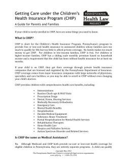 CHIP - Pennsylvania Health Law Project