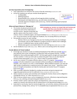 Mentors: How to Maximize Mentoring Success Set Clear