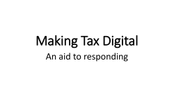 Making Tax Digital