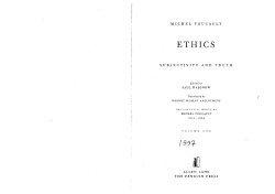 ethics - Michel Foucault