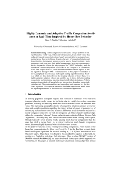 Highly Dynamic and Adaptive Traffic Congestion Avoid