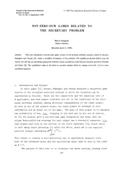 non -zero-sum games related to the secretary problem