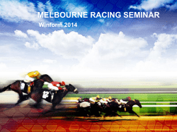 melbourne racing seminar