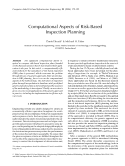 Computational Aspects of Risk‐Based Inspection Planning