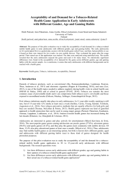 Acceptability of and Demand for a Tobacco