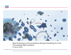 Best Practices in Pre-analytical Sample Handling for Free