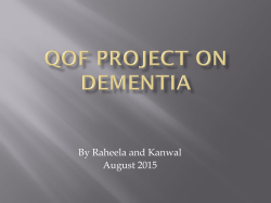 QOF project on Dementia
