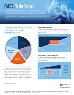 Consider whole life insurance as part of your overall financial strategy