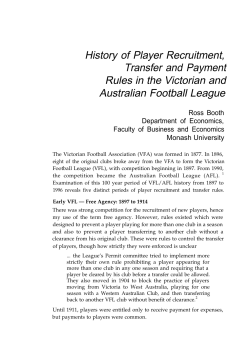 History of Player Recruitment, Transfer and Payment Rules in