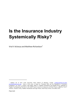Is the Insurance Industry Systemically Risky?