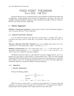 FIXED POINT THEOREMS