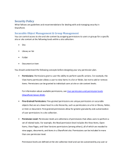 SharePoint Security Policy