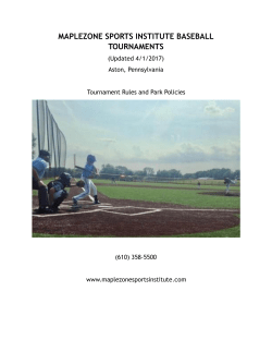 Tournament Rules - Maplezone Sports Institute