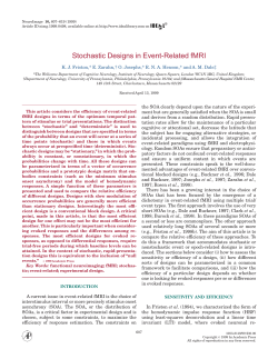 Stochastic Designs in Event-Related fMRI