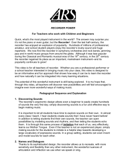 Recorder Power - American Recorder Society