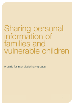 Sharing personal information of families and vulnerable children