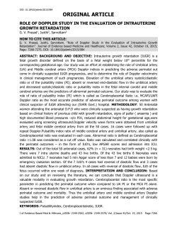 Cerebro-placental ratio has a high sensitivity, specificity and