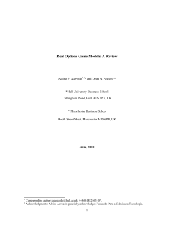 Real Options Game Models: A Review