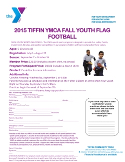 2015 Tiffin YMCA Fall Youth Flag Football
