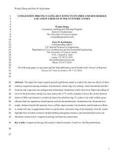 congestion pricing`s long-run effects on firm and household location