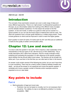 AQA A2 Law &ndash; Unit 4C