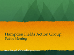Hampden Fields: Request for support of Rule 6 status from