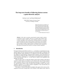 The long-term benefits of following fairness norms: a game