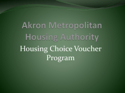 Landlord Presentation - Akron Metropolitan Housing Authority
